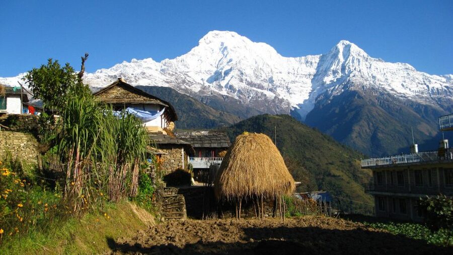 Australian Base Camp Day Hike From Pokhara - Descending through Dhampus village