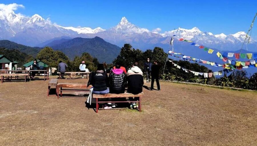 Australian Base Camp Hike For Sunrise over the Himalayas - Reaching the viewpoint before the sun