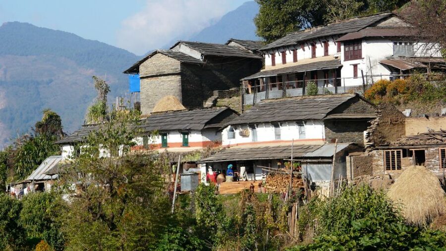 Day Hike at Annapurna Foothills - Kande to Australian Camp, the first climb