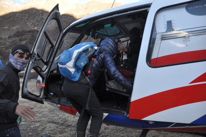 Everest Base Camp Helicopter Tour landing at Hotel Everest View - Flying over Everest Base Camp and Kalapathar
