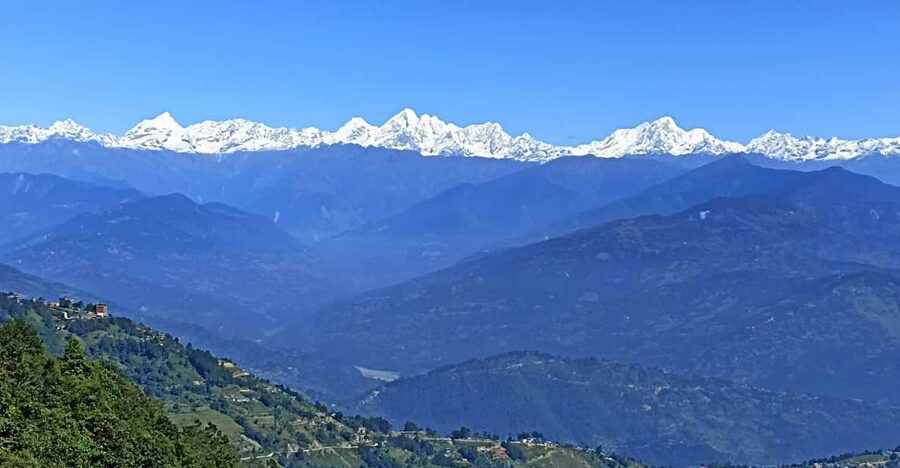 From Kathmandu: Everest View from Nagarkot & hike to Changu - Trisul Dada and the start of the trail