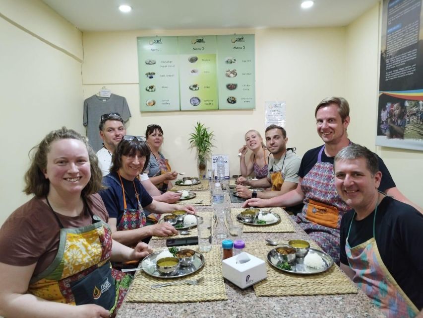 Half Day Cooking Class in Thamel with Local Market Visit - Cooking one course at a time