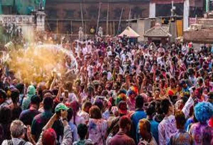 Kathmandu Durbar Square | Holi Festival Celebration 2 March - Holika Dahan and the meaning of the bonfire