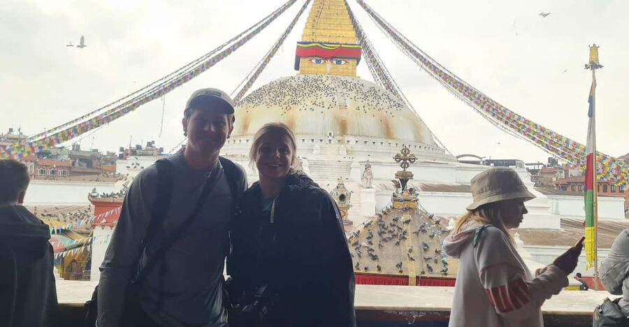 Kathmandu's 7 UNESCO Heritage Gems: Private Full-Day Tour - Boudhanath brings a calmer rhythm