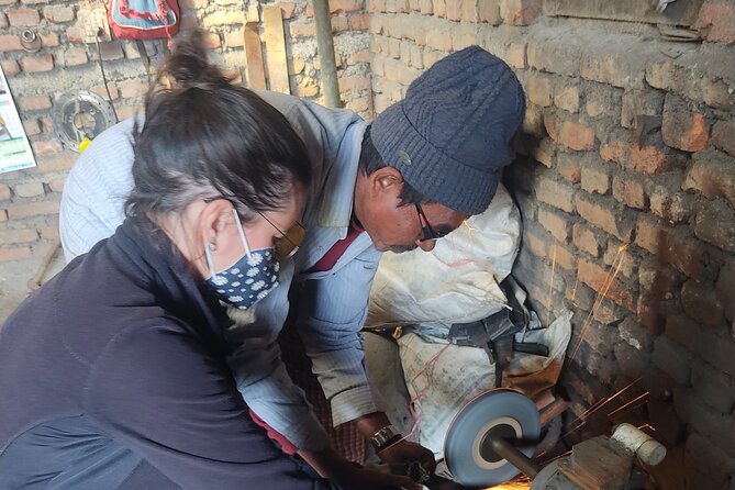 Knife (Khukuri) Making Workshop- Forge of the Gurkhas - Grinding, sparks, and safety limits