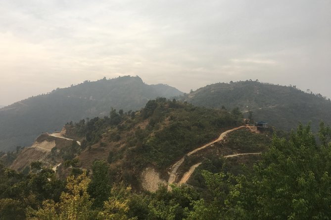Pokhara: Day Hiking from Sarangkot to World Peace Stupa from Lakeside - The steep trail through villages and farmland
