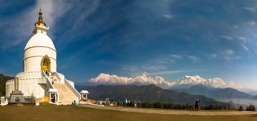Pokhara: Pagoda, Waterfall & Cave – Private Short Trip - World Peace Pagoda and the first hour