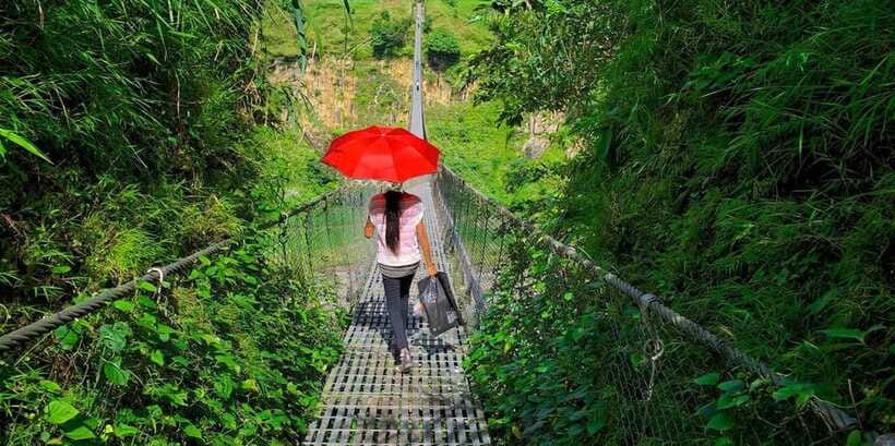 Seti George and Thrilling Suspension Bridge Tour at Pokhara - A quieter stop at the monastery