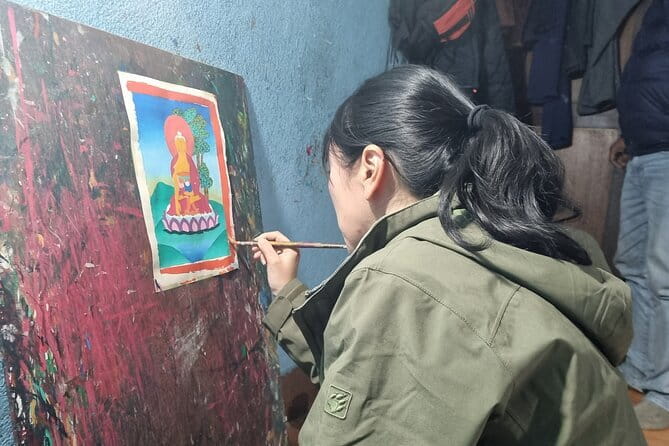 Thangka Painting Workshop - Arriving at the workshop around 12:45 pm